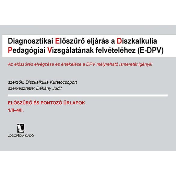 E-DPV 1-2 pontozó űrlapkollekció