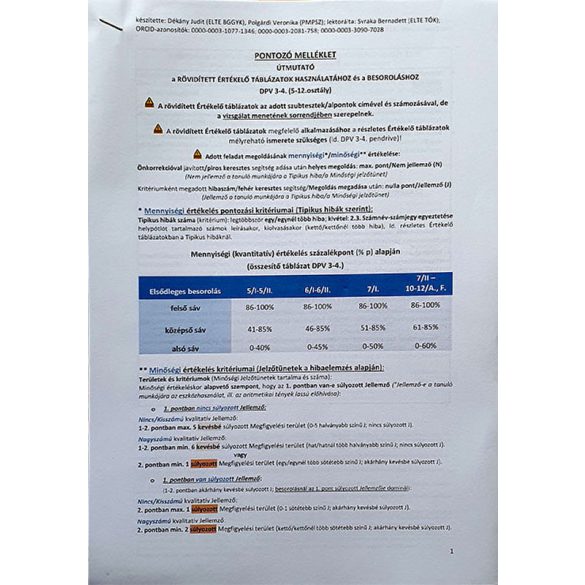 DPV 3-4 (pendrive és vizsgáló űrlapkollekció)